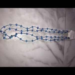 Elegant Blue crystal necklace. Ready to go